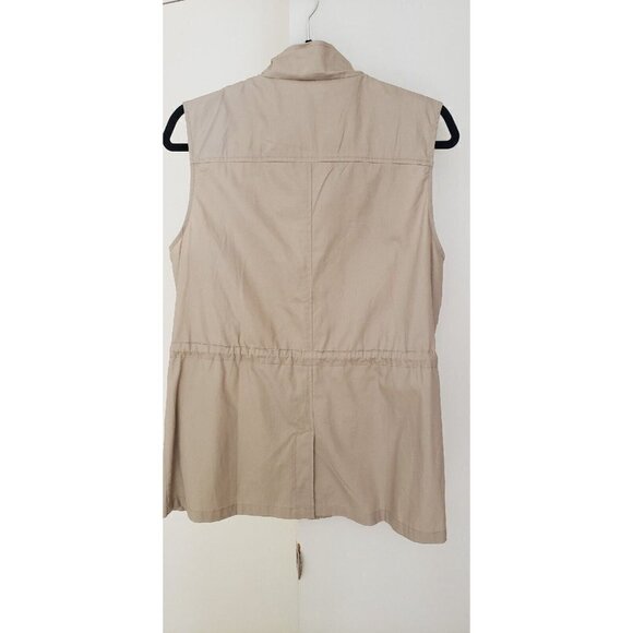 NEW C'EST TOI COTTON TAN COLOR JACKET VEST SZ LARGE - Picture 6 of 11